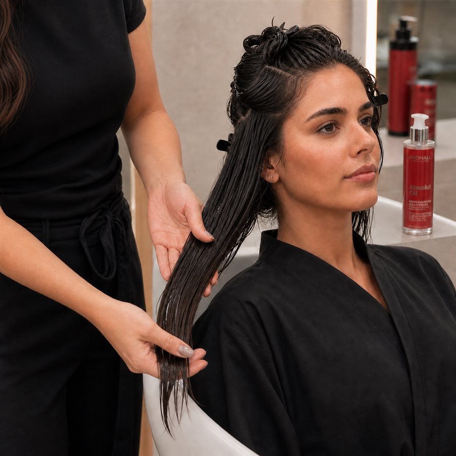 Absolut Oil: Spread through the hair